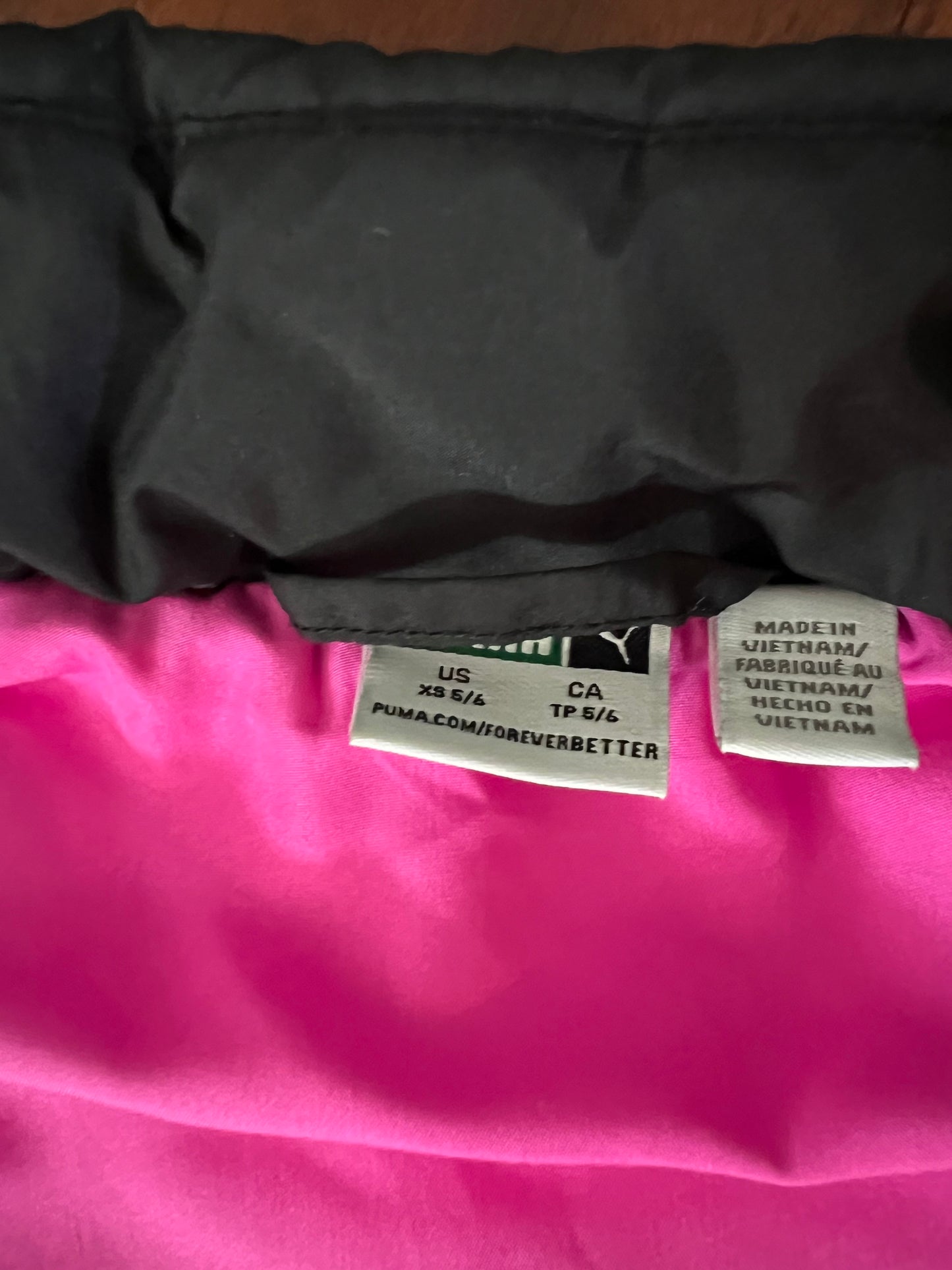 Girls Puma puffer vest