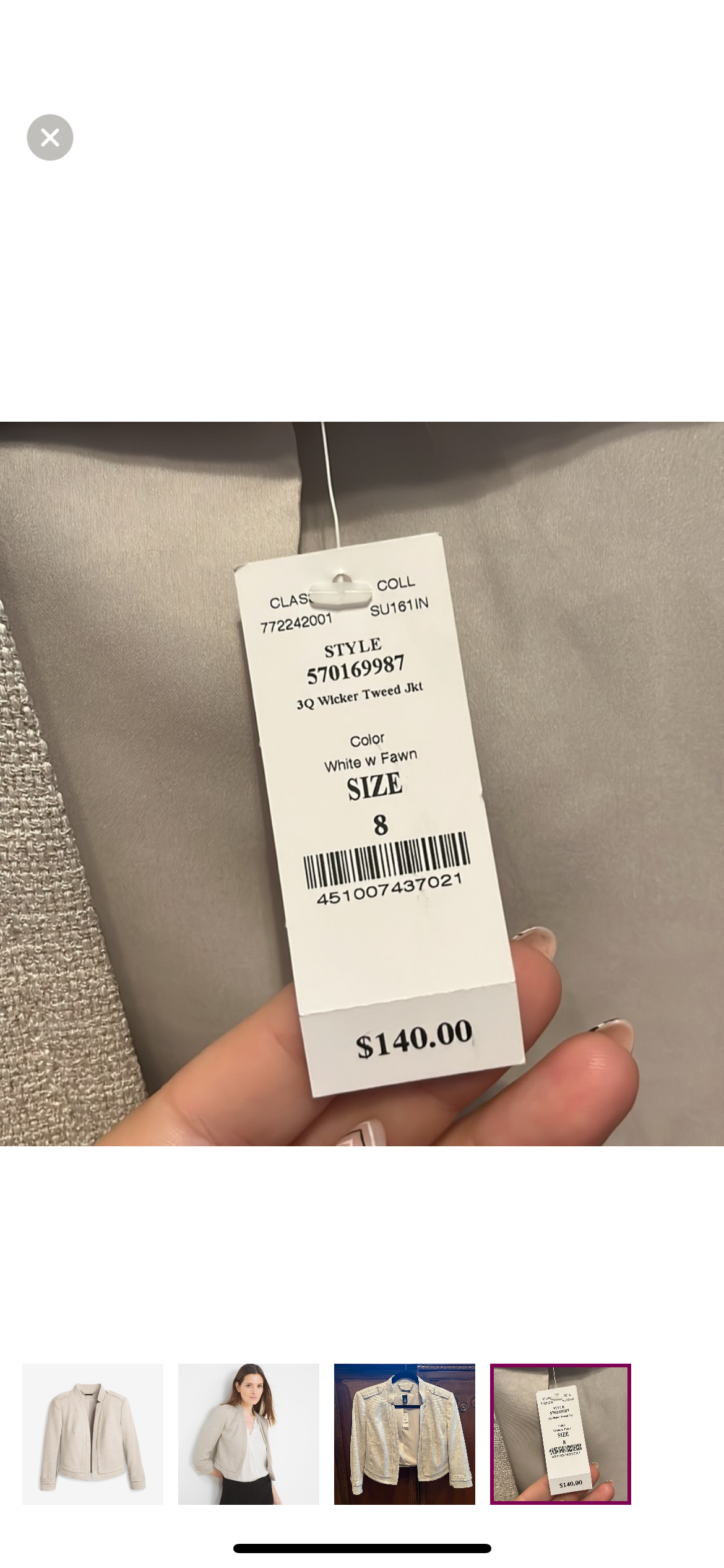 White House Black Market Tweed Jacket