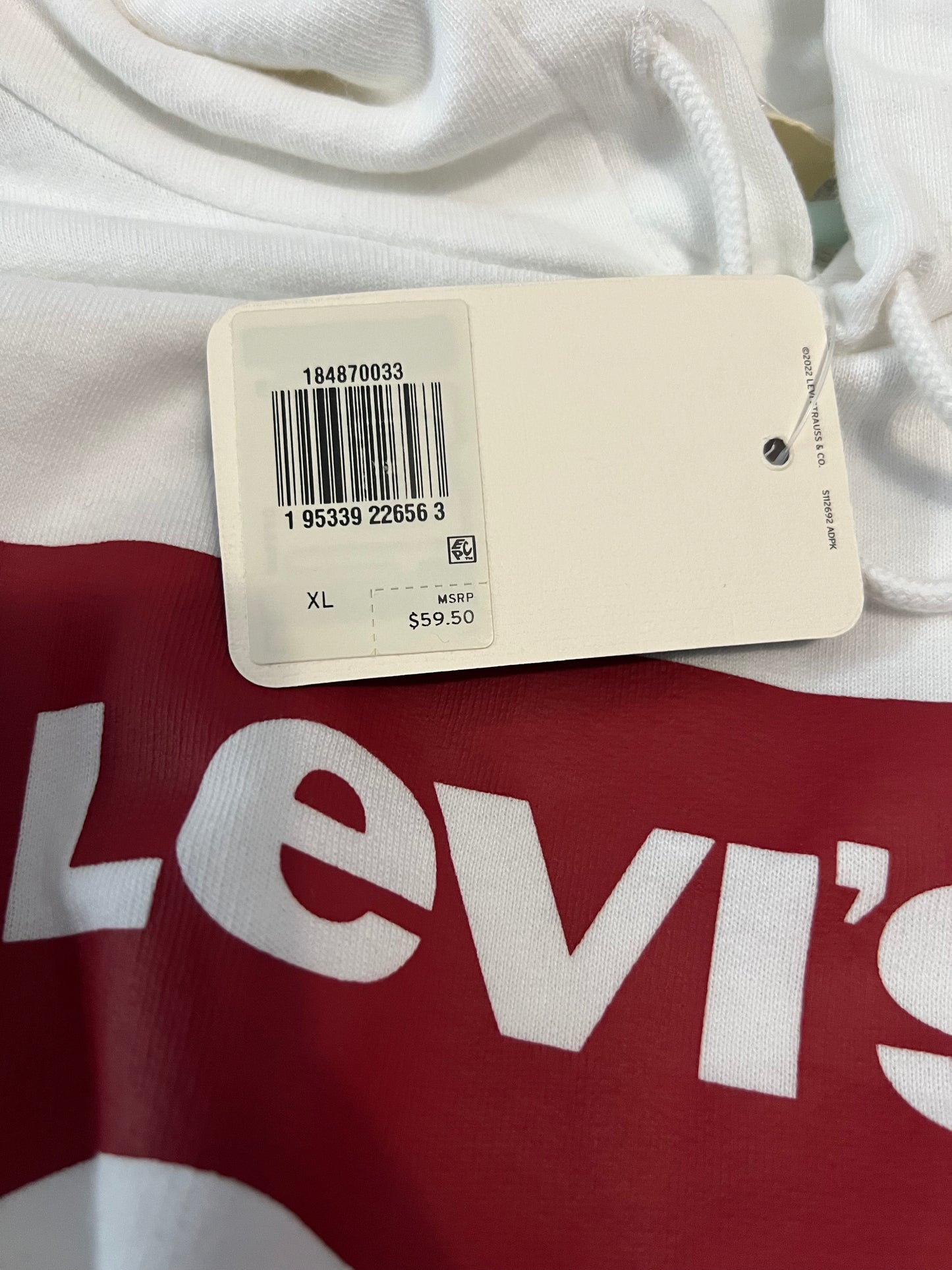 Levi’s White Cotton Men’s Sweater
Size XL