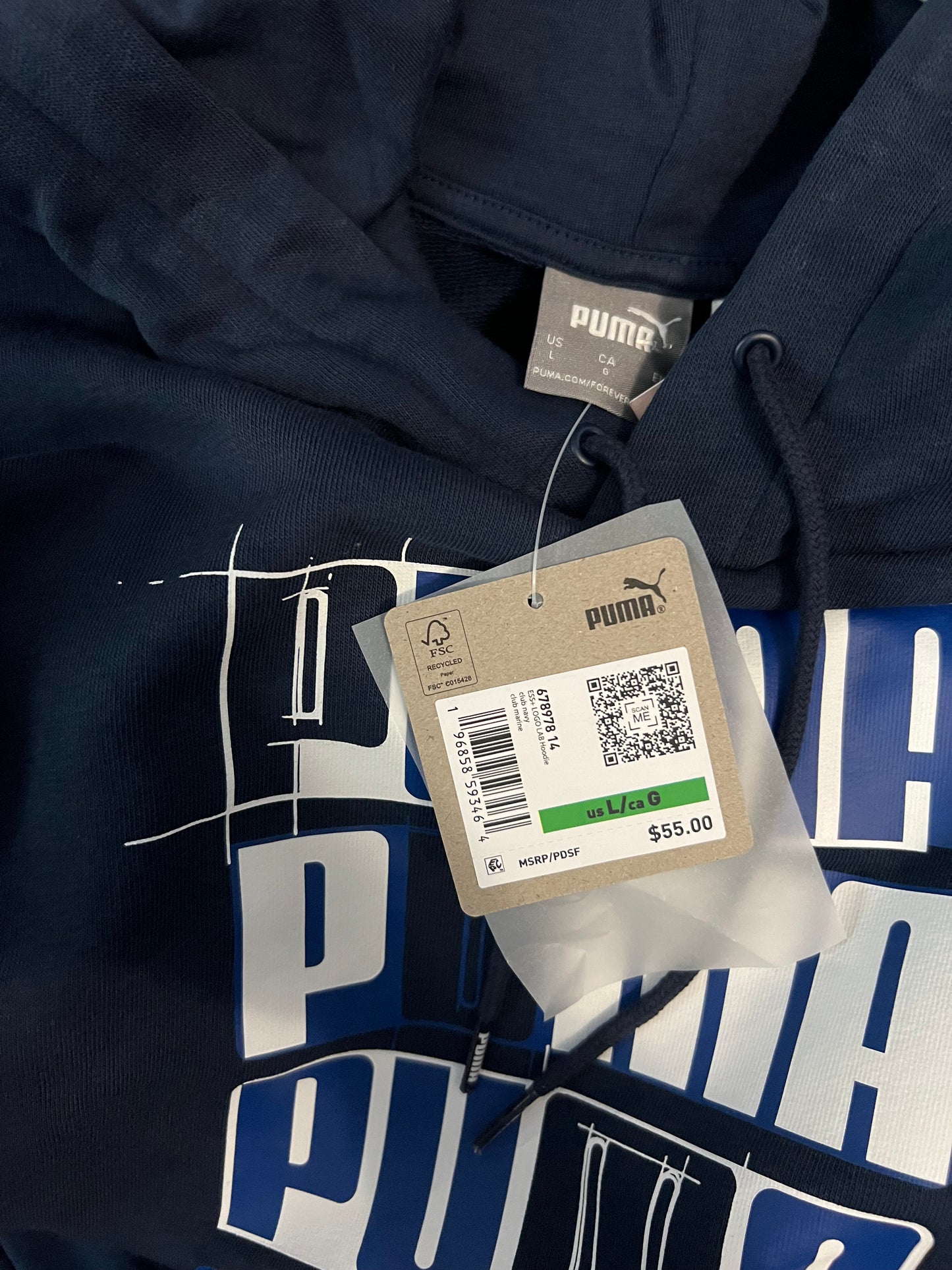 PUMA Men's Graphic Hooded Sweatshirt Size Large