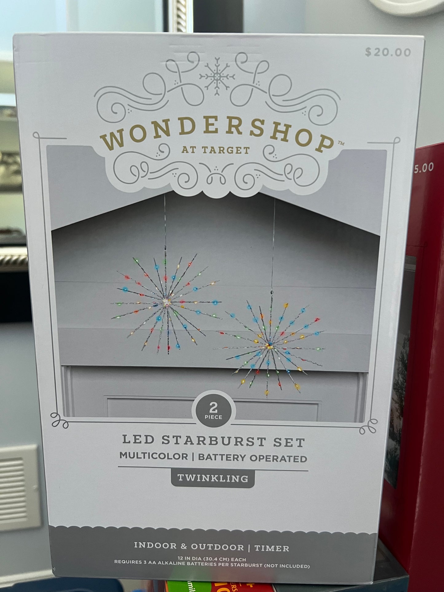 2pk Christmas LED Starburst Novelty 140 light Multicolor