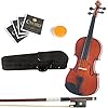 Mendini 15-Inch MA250 Varnish Solid Wood Viola with Case Rosin, Bridge and Strings