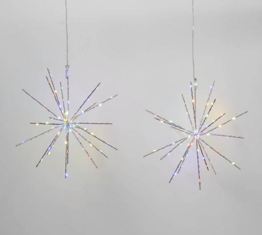 2pk Christmas LED Starburst Novelty 140 light Multicolor