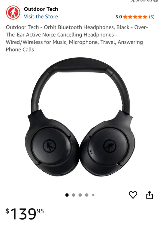 Outdoor Tech - Orbit Bluetooth Headphones for only $95.00